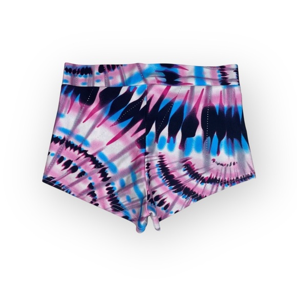 Motionwear ⍟ V-Waist Dance Gymnastic Competition Shorts ⍟ Multicolor Print ⍟ XS - Picture 2 of 16